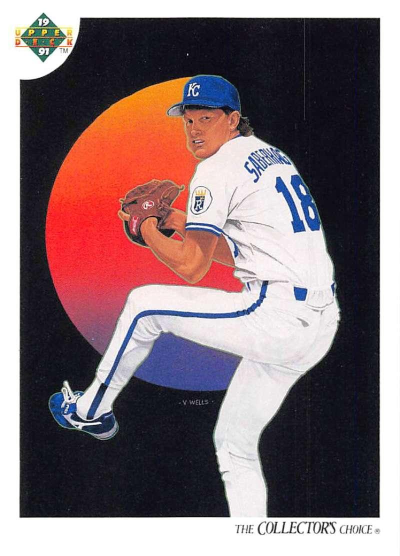 1991 Upper Deck #33 Bret Saberhagen TC NM-MT Kansas City Royals Baseball Card - TradingCardsMarketplace.com