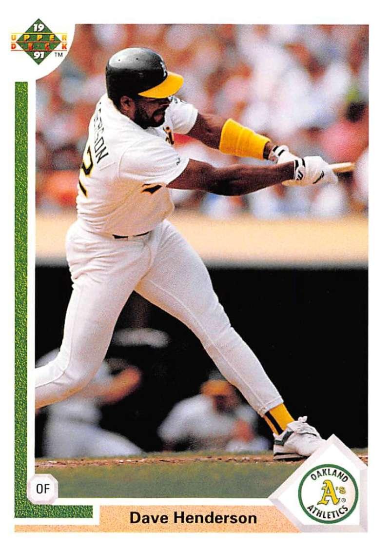 1991 Upper Deck #108 Dave Henderson NM-MT Oakland Athletics Baseball Card - TradingCardsMarketplace.com