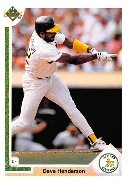 1991 Upper Deck #108 Dave Henderson NM-MT Oakland Athletics Baseball Card - TradingCardsMarketplace.com