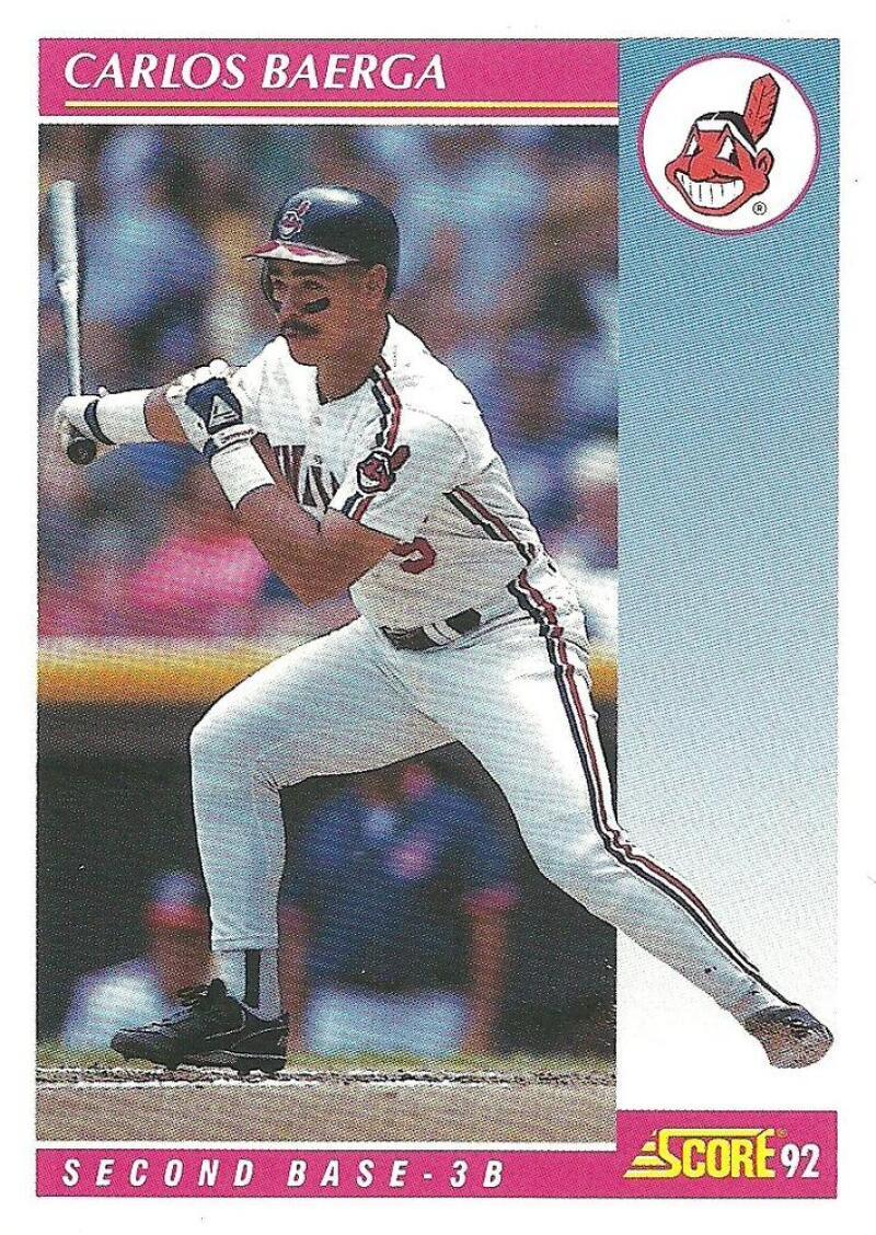 1992 Score #128 Carlos Baerga NM-MT Cleveland Indians Baseball Card - TradingCardsMarketplace.com