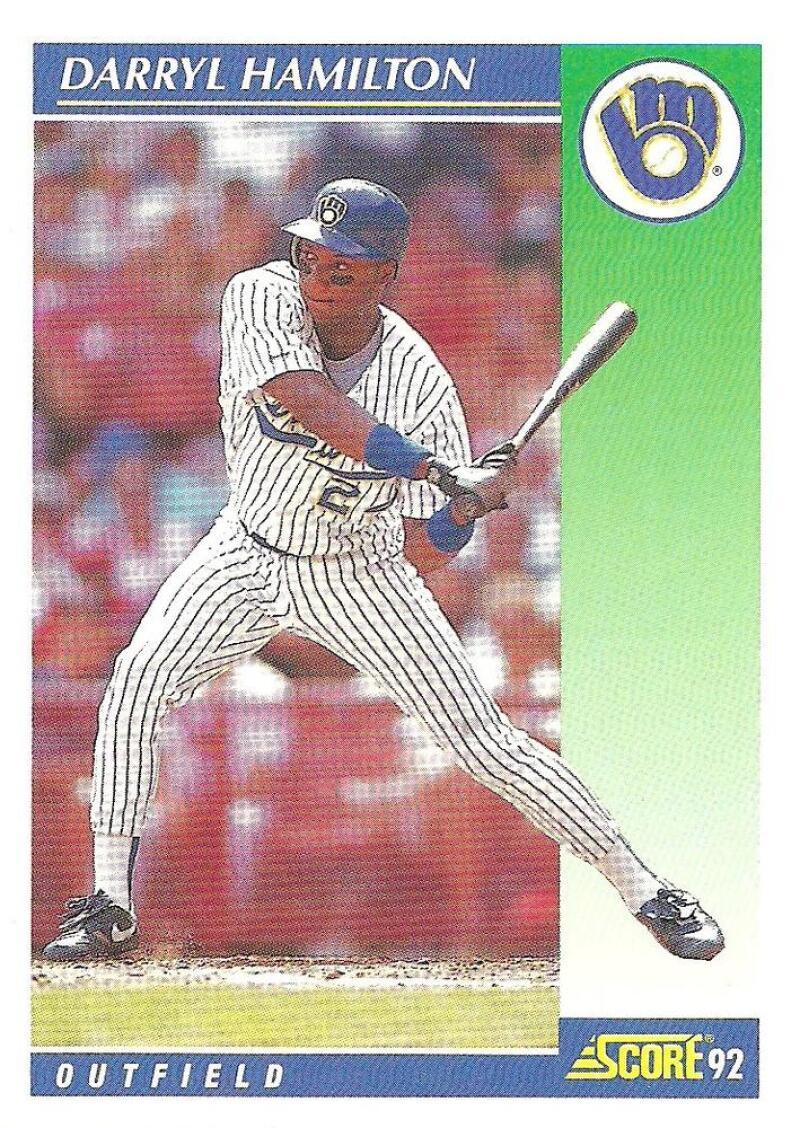 1992 Score #497 Darryl Hamilton NM-MT Milwaukee Brewers Baseball Card - TradingCardsMarketplace.com