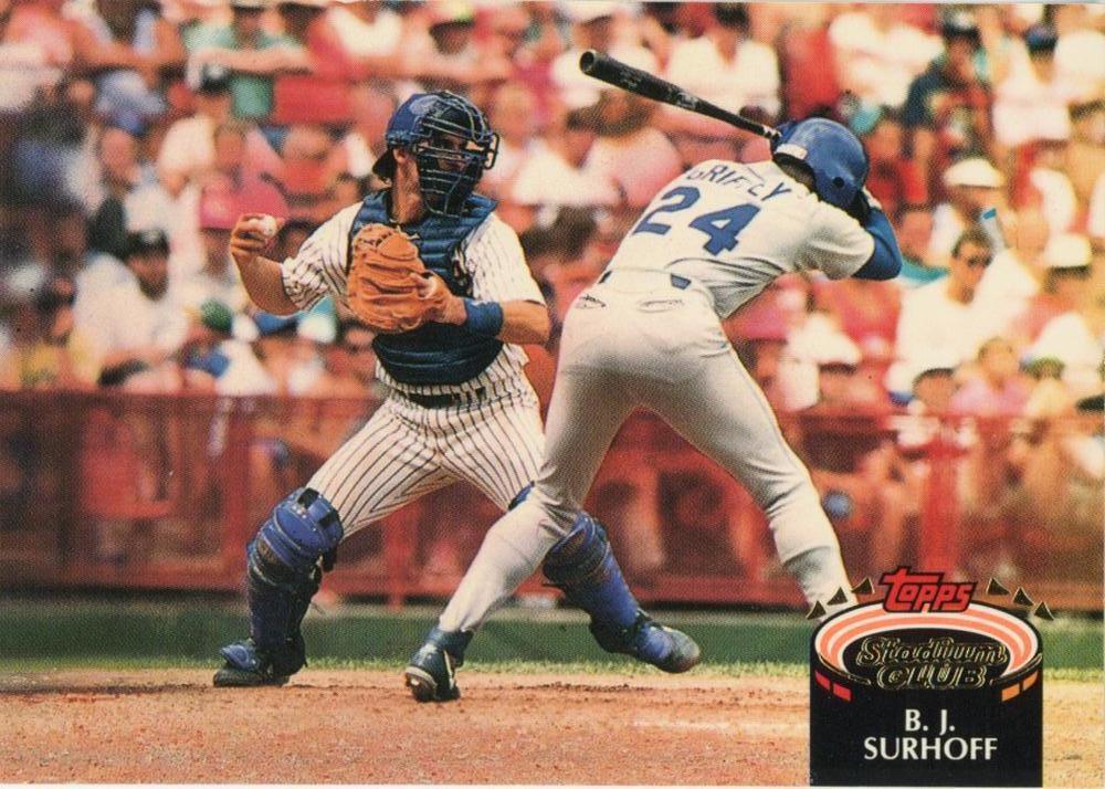 1992 Topps Stadium Club #117 B.J. Surhoff NM-MT Milwaukee Brewers Baseball Card - TradingCardsMarketplace.com