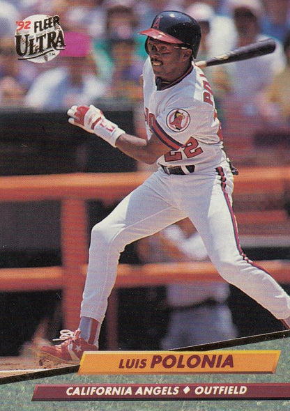 1992 Fleer Ultra #29 Luis Polonia NM-MT California Angels Baseball Card - TradingCardsMarketplace.com