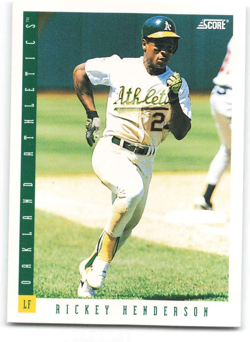 1993 Score #71 Rickey Henderson NM-MT Oakland Athletics Baseball Card - TradingCardsMarketplace.com