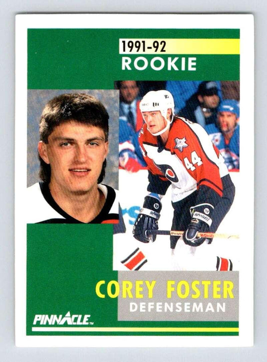 1991-92 Pinnacle #332 Corey Foster NM-MT RC Rookie Philadelphia Flyers Hockey Card - TradingCardsMarketplace.com